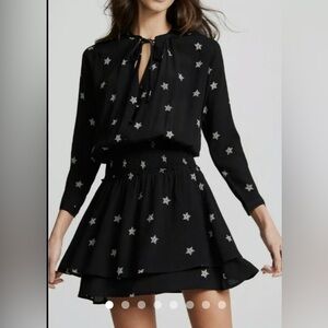Black Star Print Dress